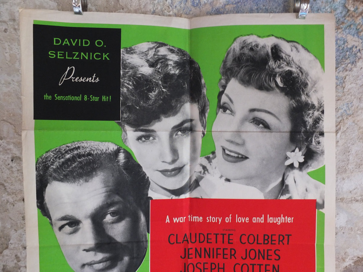 Original Vintage Movie Poster Shirley Temple Since you went away 1944 1940s war green love wall art US one sheet cinema film memorabilia