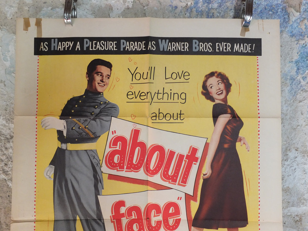 Original Vintage Movie Poster About Face 1952 1950s Gordon McRae soldier military war romance wall art US one sheet cinema film memorabilia