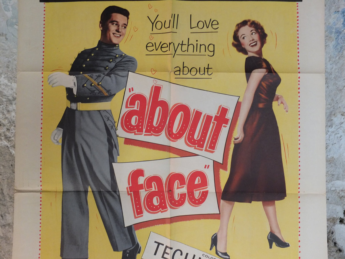 Original Vintage Movie Poster About Face 1952 1950s Gordon McRae soldier military war romance wall art US one sheet cinema film memorabilia