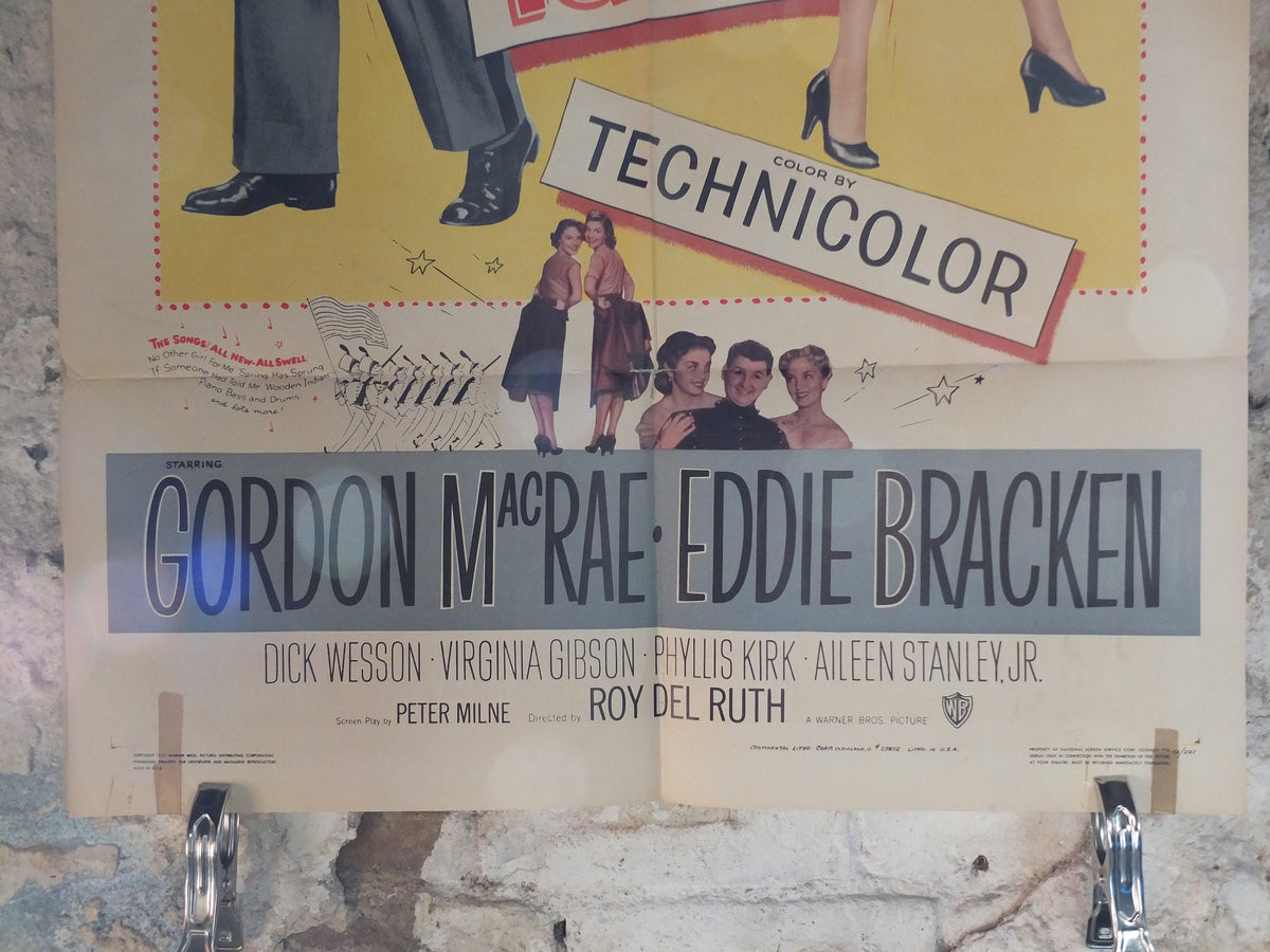 Original Vintage Movie Poster About Face 1952 1950s Gordon McRae soldier military war romance wall art US one sheet cinema film memorabilia