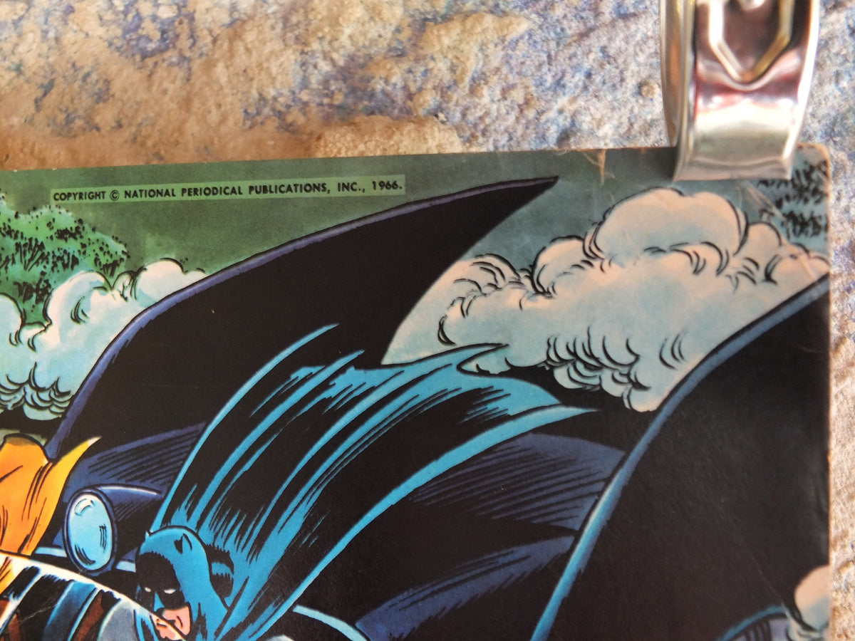 Original Vintage Comic DC Batman and Robin Batmobile Batcave hero superhero Carmine Infantino Adam West cartoon print wall art 1966 1960s