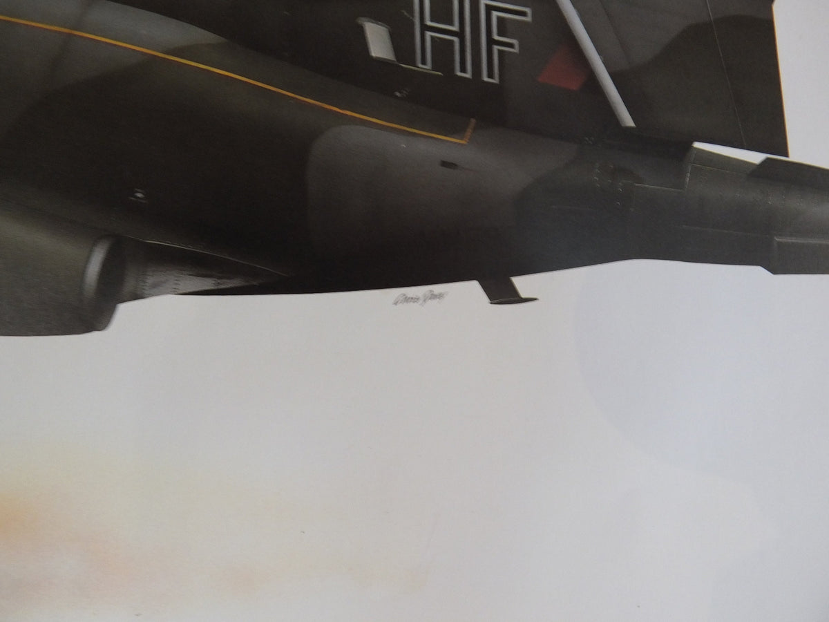 Original Vintage Poster British Aerospace Buccaneer S.Mk 2B by Chris Davey military air force airplane aeroplane wall art 1980s