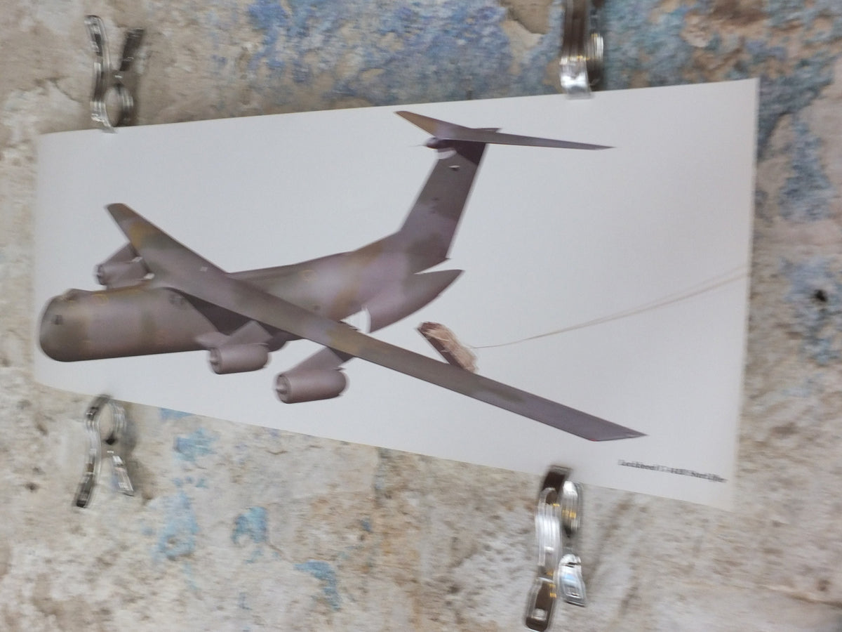 Original Vintage Poster Lockheed C-141B Starlifter military air force airplane aeroplane wall art 1980s