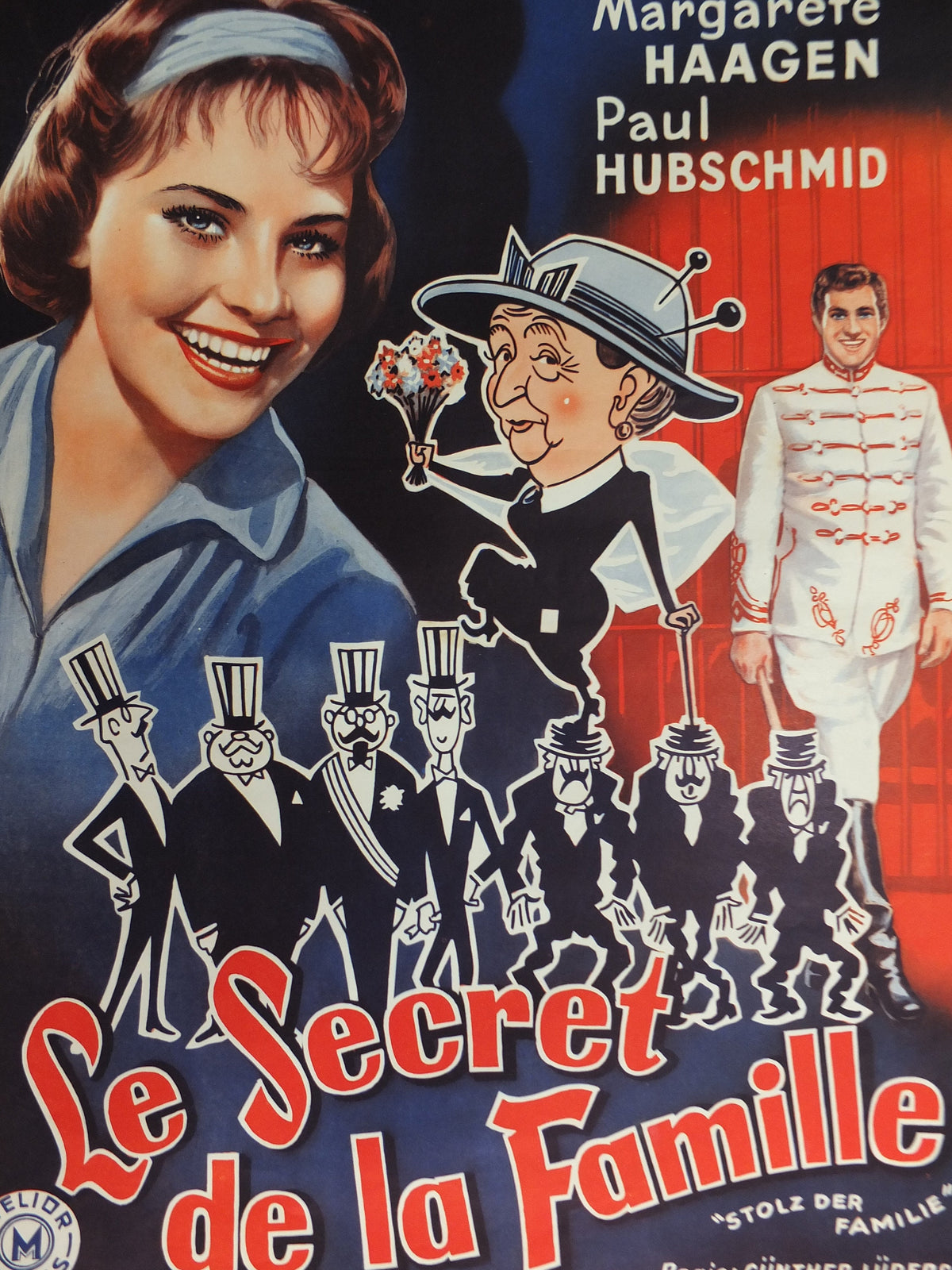Original Vintage Belgian Movie Poster 1950s The Family Secret birthday mid century Fifties 50s wall art affiche de film