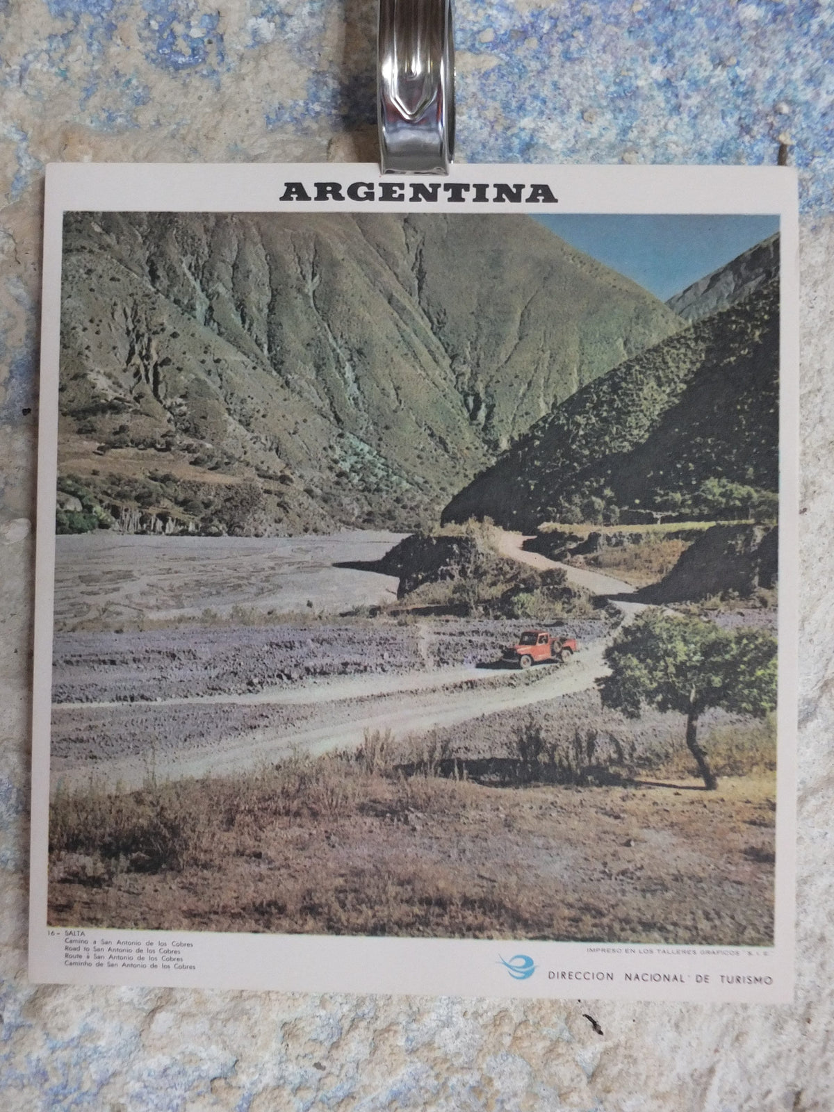 Original Pair Vintage Argentina Posters Aconquija San Antonio de los Cobres travel national tourism advertising print wall art retro 1960s