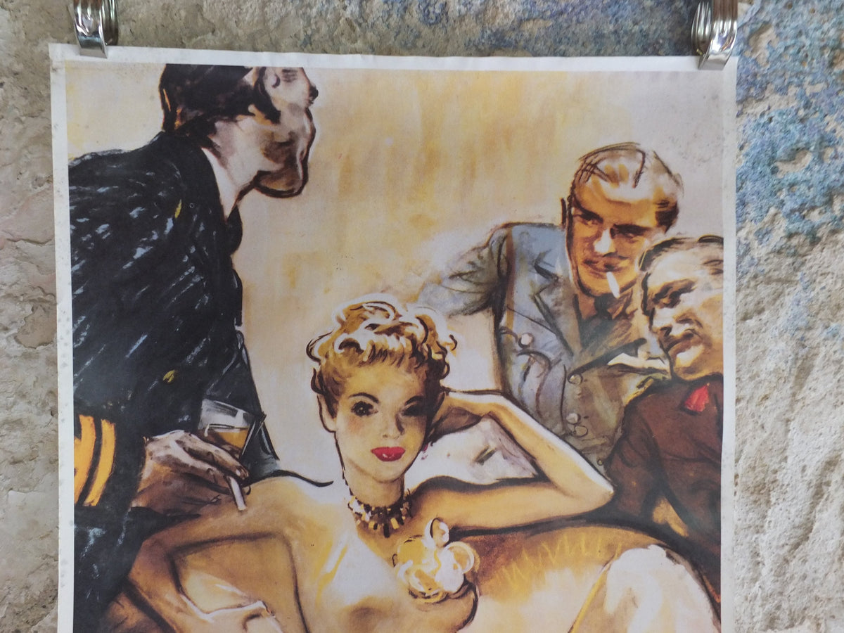 Vintage British WW2 Keep Mum shes not so dumb Careless Talk costs lives Propaganda Poster Jobson Telegraph reprint print wall art 1980s