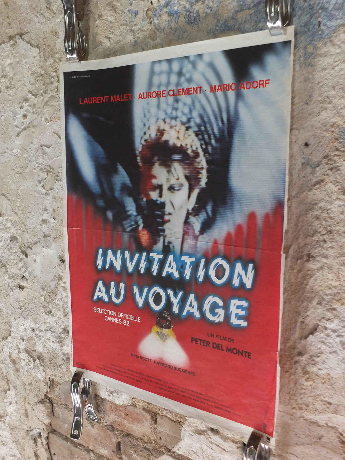 Original Vintage Belgian Movie Poster 1980s Invitation au voyage mid century Eighties 80s wall art affiche de film