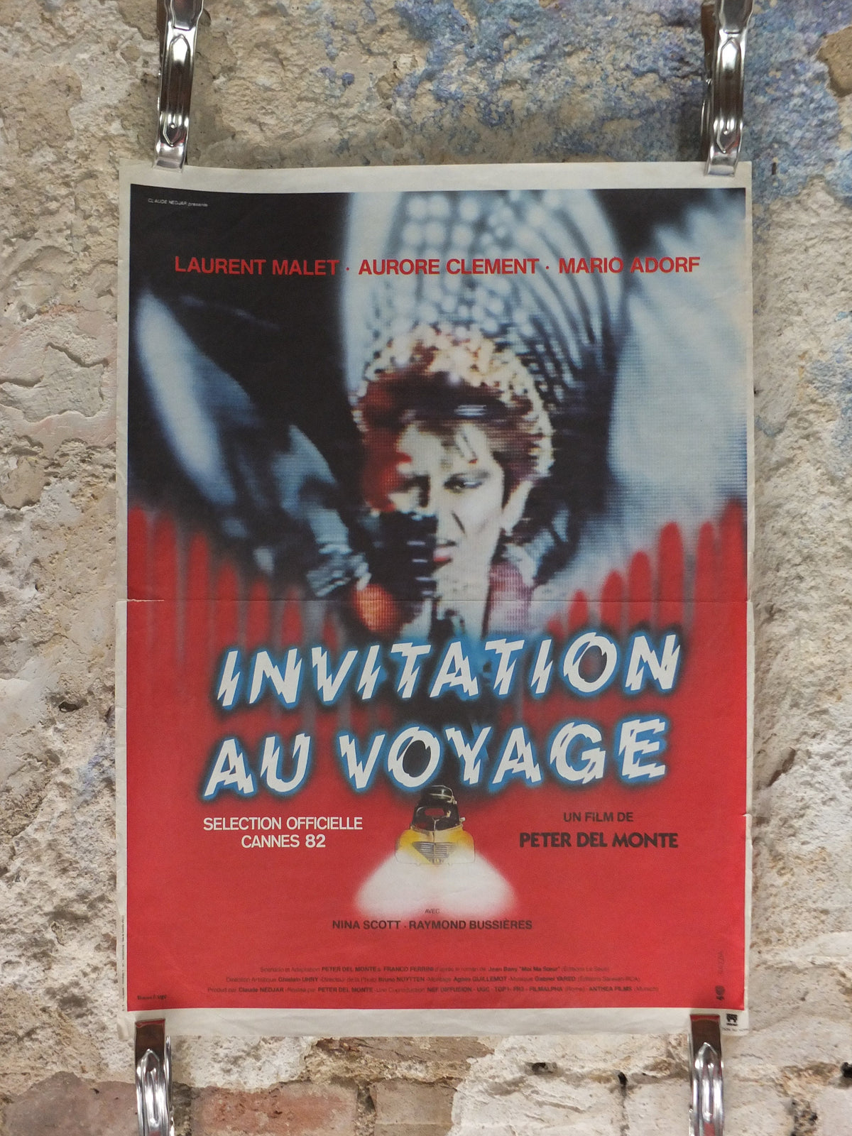 Original Vintage Belgian Movie Poster 1980s Invitation au voyage mid century Eighties 80s wall art affiche de film