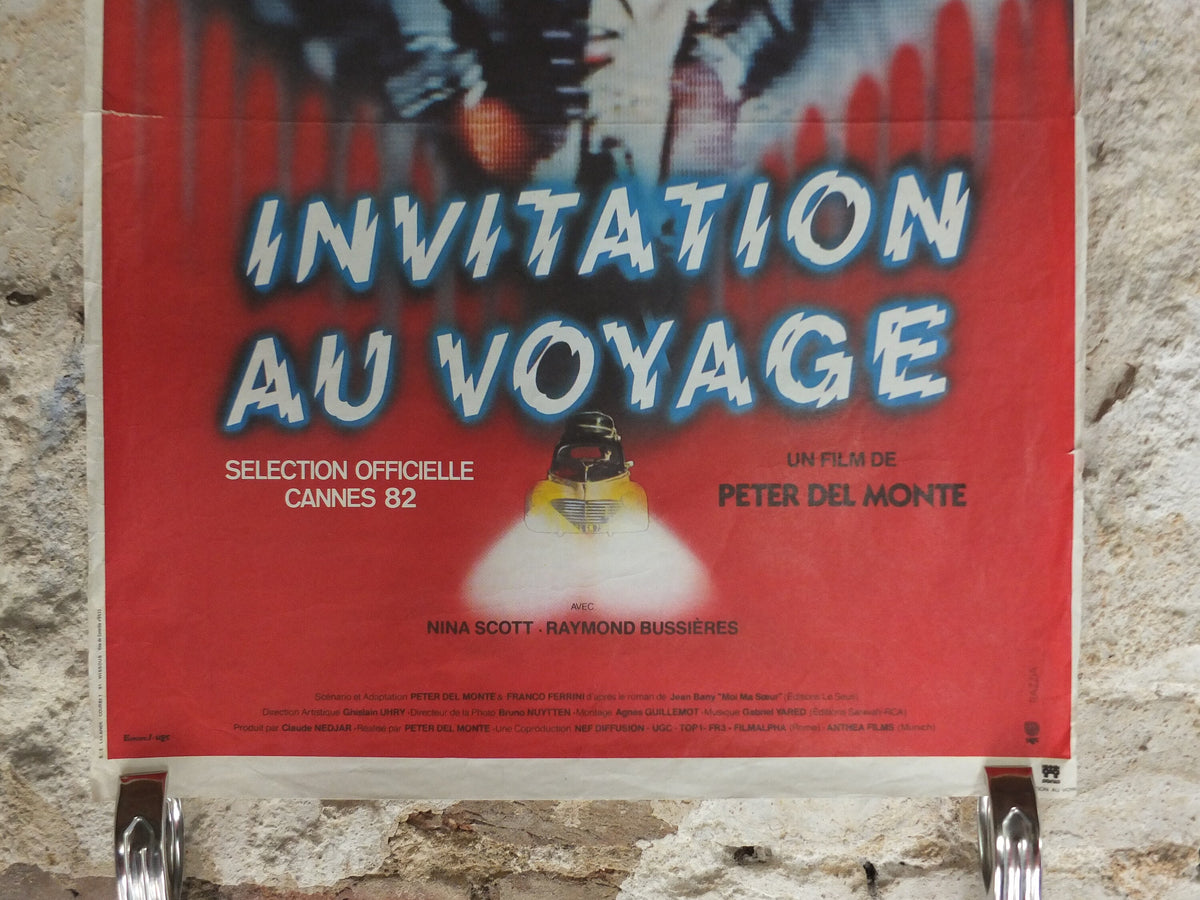 Original Vintage Belgian Movie Poster 1980s Invitation au voyage mid century Eighties 80s wall art affiche de film