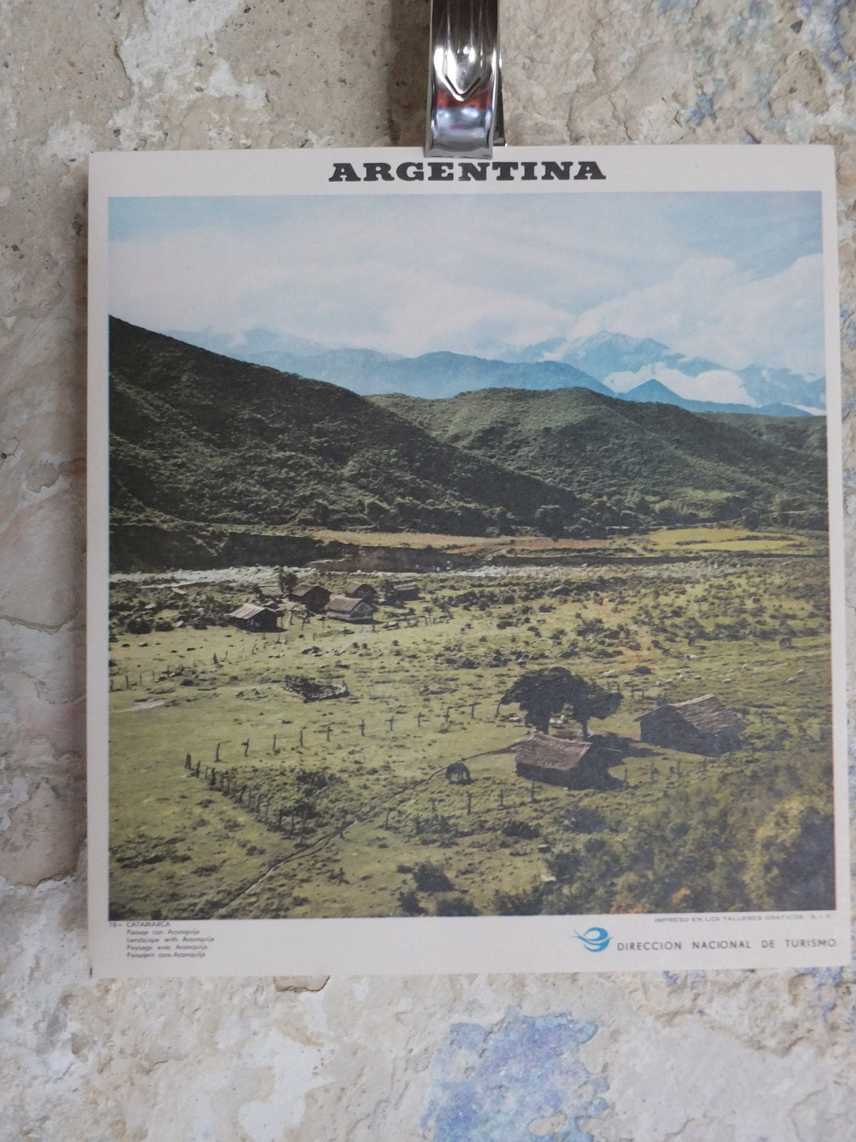 Original Pair Vintage Argentina Posters Aconquija San Antonio de los Cobres travel national tourism advertising print wall art retro 1960s
