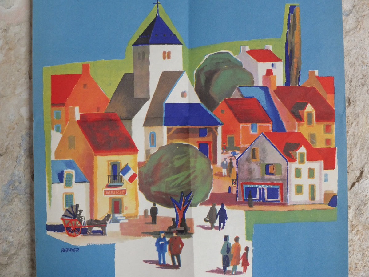 Original Vintage French Butagaz Propagaz gas poster advertising cylinder home heating Vernier industrial art wall interior design 1970s