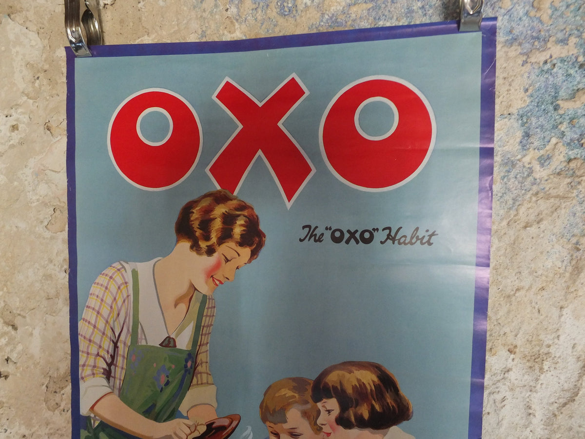 Vintage British Poster Oxo Our Favourite Dish Poster Kitchen cooking culinary cook kitchenware advertising print wall art retro 1910s 1980s