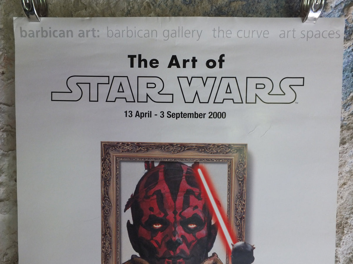 Vintage Poster Barbican The Art of Star Wars 2000 Darth Maul Centre Gallery Exhibition London EC2 Lucasfilm wall art film memorabilia 2000s