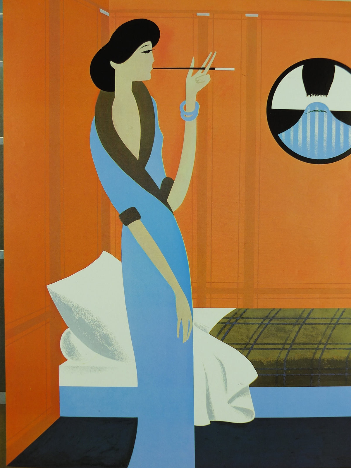 Original Vintage French Venice Simplon Orient Express Poster Fix Masseau 1st luxury train art deco nouveau Advertising print wall art 1980s