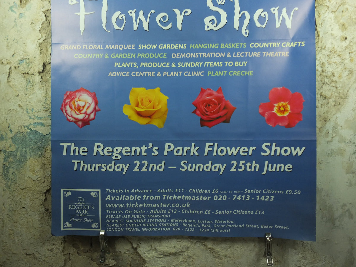 Original Vintage Regents Park Flower Show Poster Dream of a Midsummer Flower Show Garden botanical flora plants bloom 2000 wall art 2000s