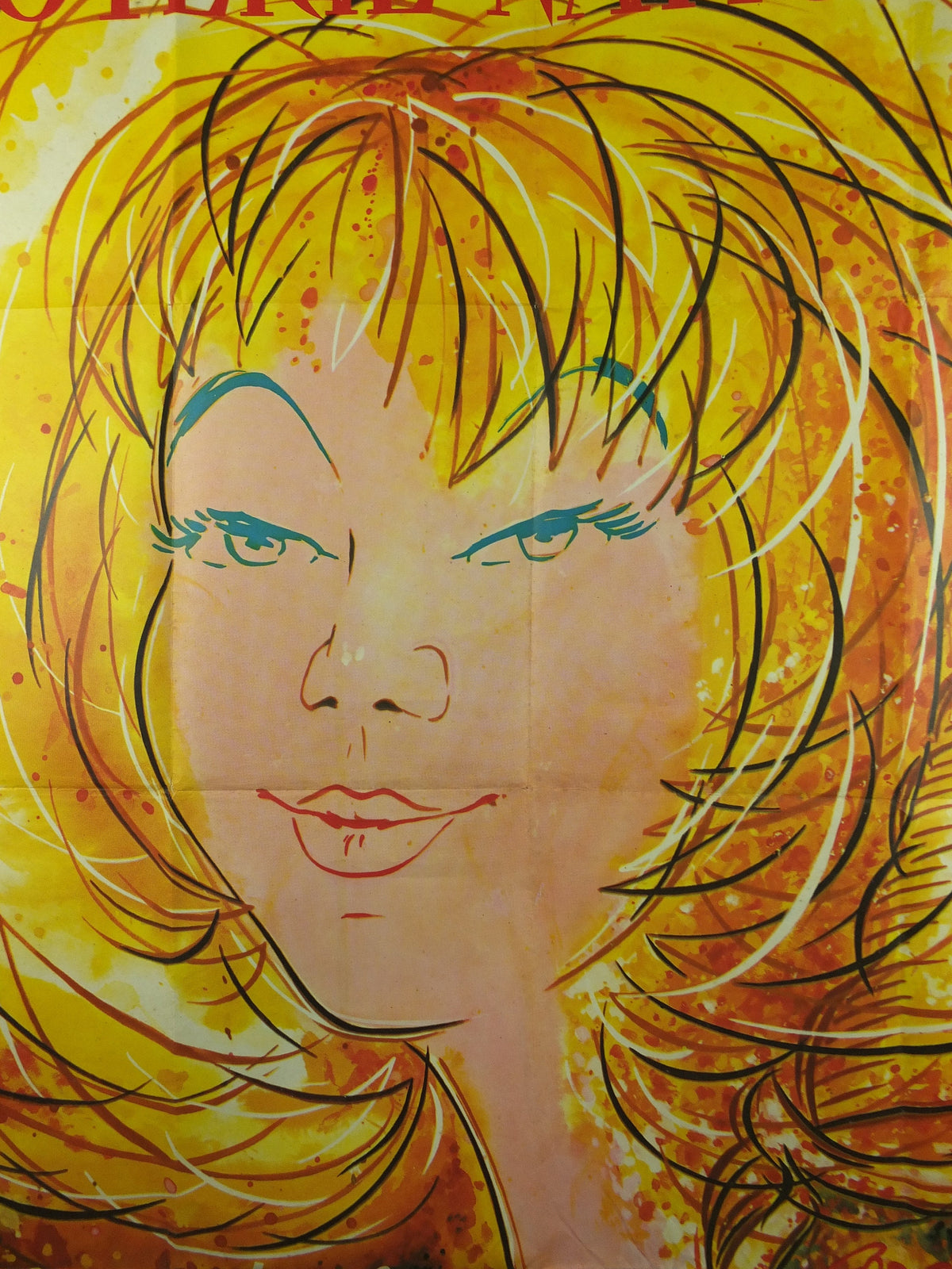Original Vintage Blonde French National Lottery Poster Advertising Yoldjoglou money coins gold 21 November print wall art retro 1966 1960s