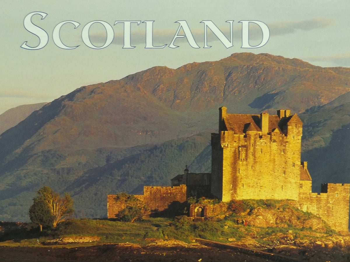 Original Vintage Scotland Travel Poster Eilean Donan Castle Loch Duich Scottish highlands lake travel tourism holiday vacation wall art 1990