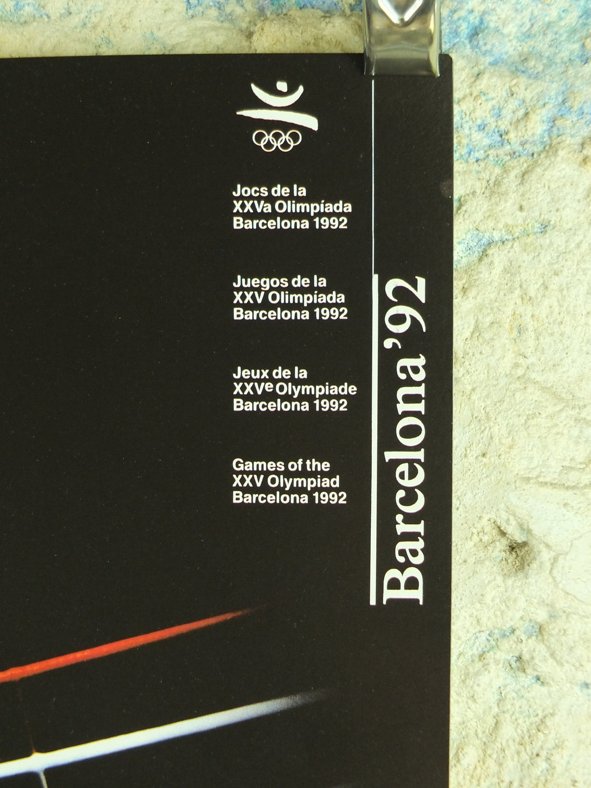 Original Vintage Olympic Spanish Barcelona 1992 Boxing Poster heavyweight middleweight lightweight Olympiad sport wall art 1990s