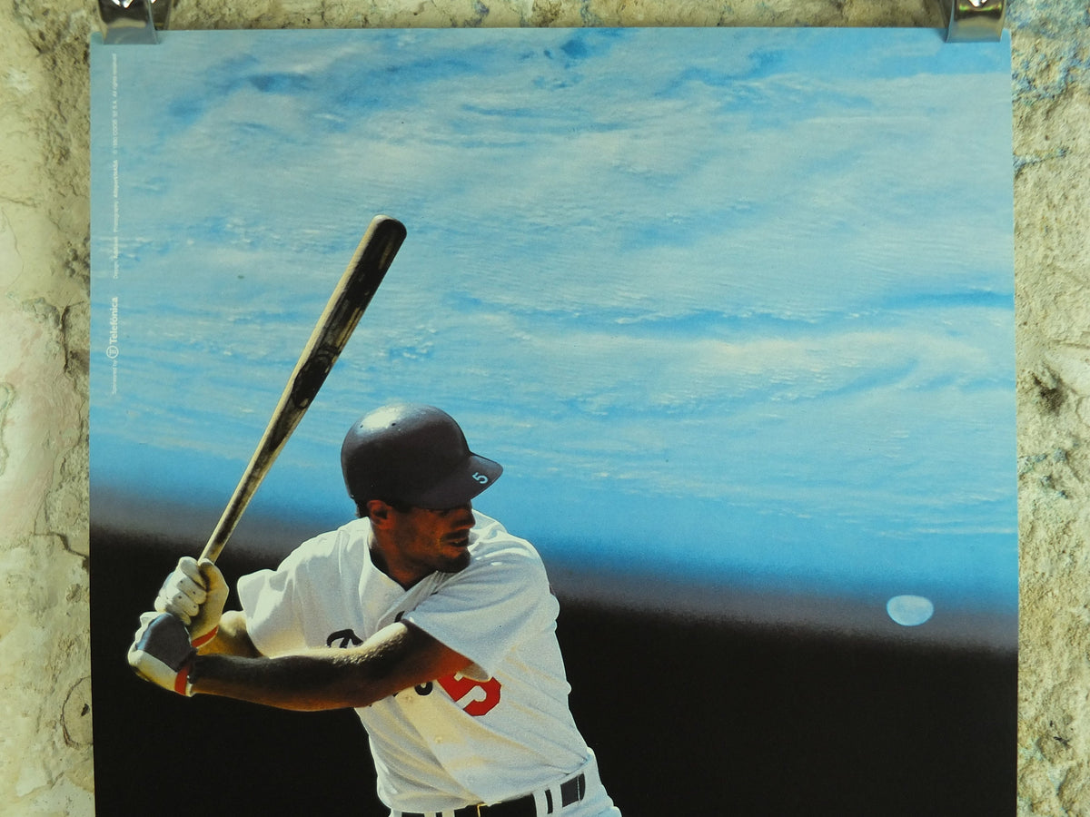 Original Vintage Olympic Spanish Barcelona 1992 Baseball Poster pitch strike moon world MBL softball Olympiad sport wall art 1990s
