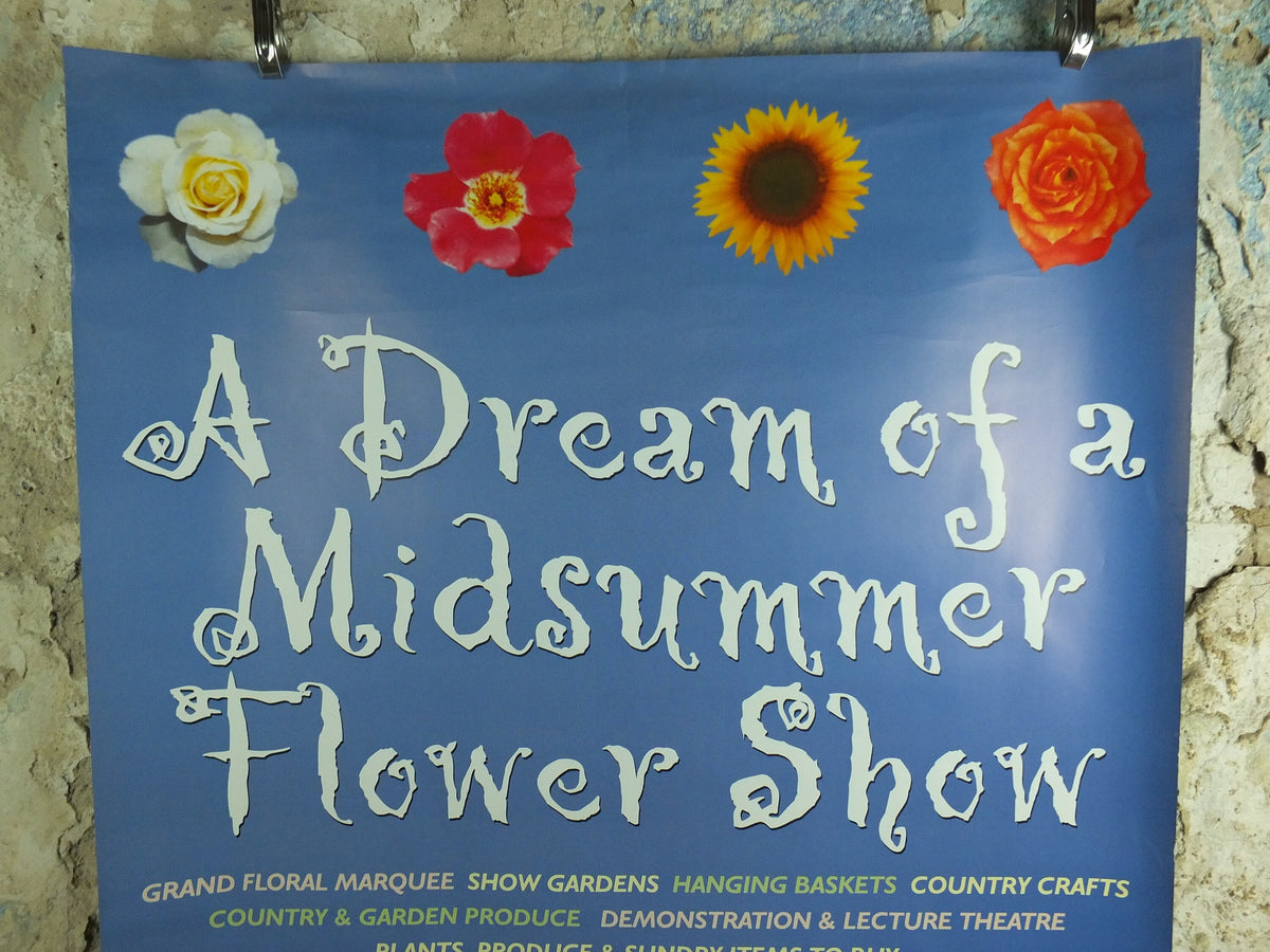 Original Vintage Regents Park Flower Show Poster Dream of a Midsummer Flower Show Garden botanical flora plants bloom 2000 wall art 2000s