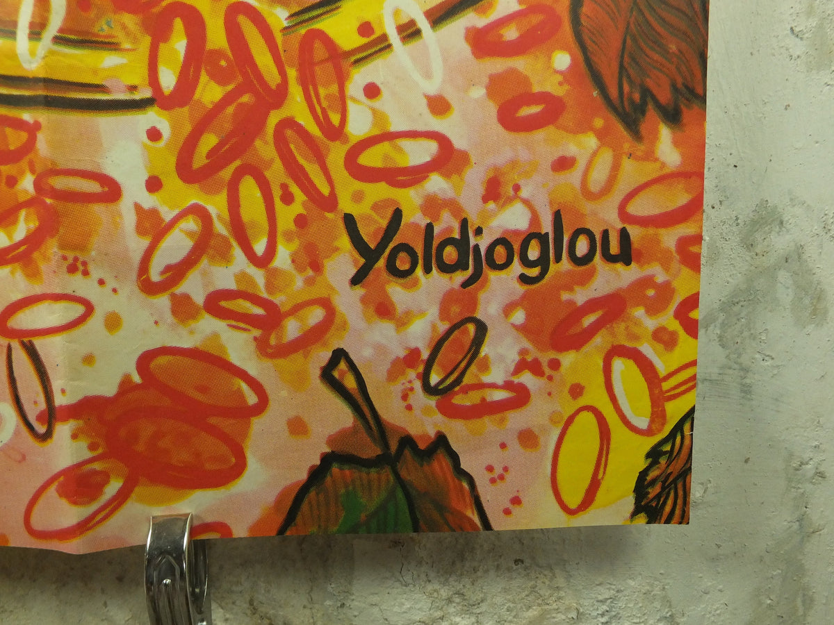 Original Vintage Blonde French National Lottery Poster Advertising Yoldjoglou money coins gold 21 November print wall art retro 1966 1960s