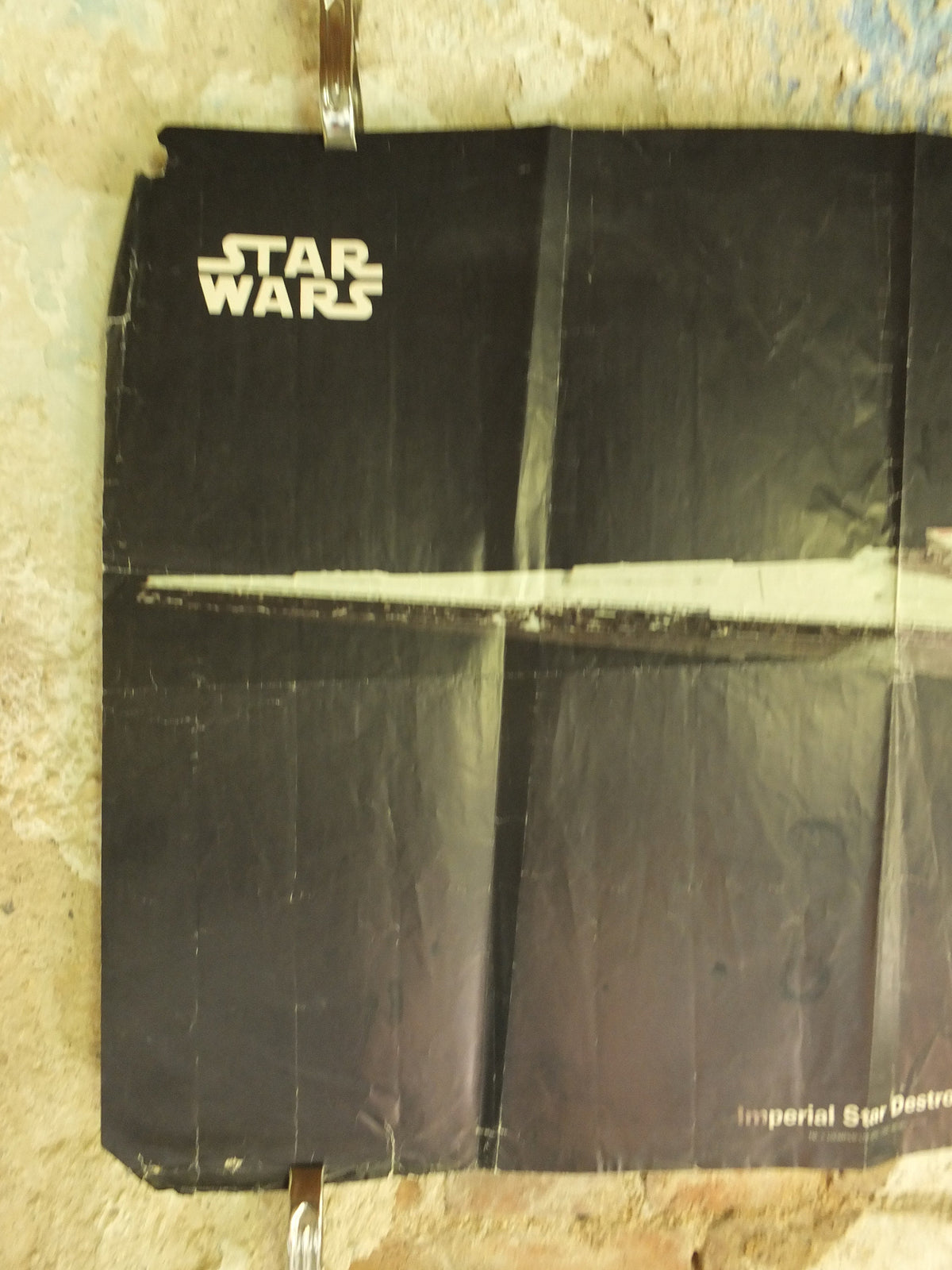 Original Vintage Star Wars Imperial Star Destroyer 1982 Scanlite Empire Strikes Back Lucasfilm wall art cinema film memorabilia