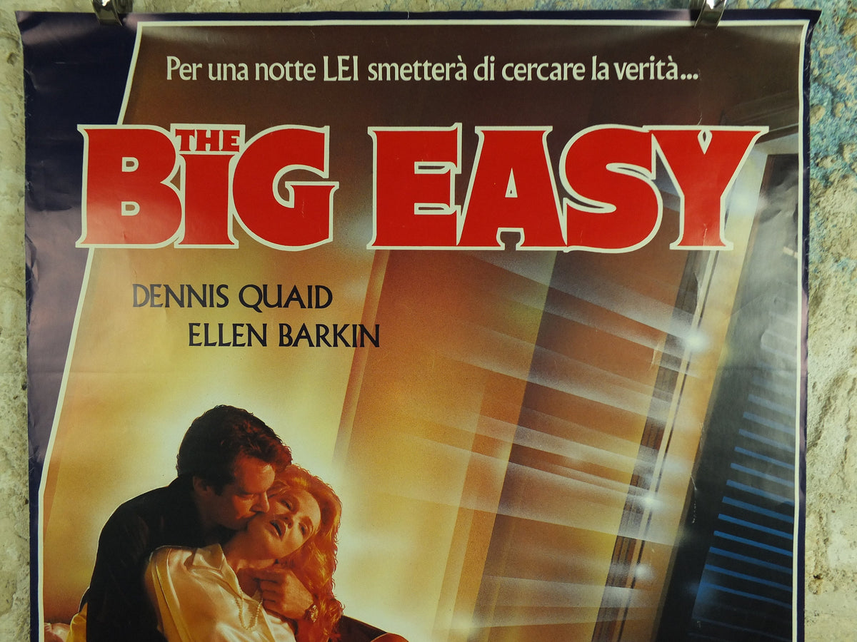 Original Vintage Italian Movie Poster The Big Easy Dennis Quaid Ellen Barker 1980 1980s wall art cinema film memorabilia