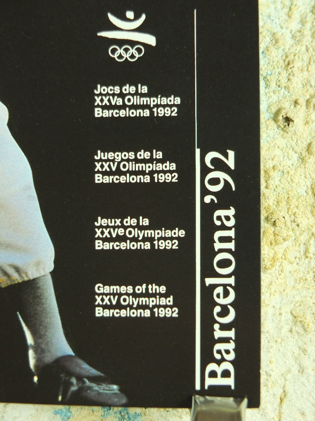 Original Vintage Olympic Spanish Barcelona 1992 Baseball Poster pitch strike moon world MBL softball Olympiad sport wall art 1990s