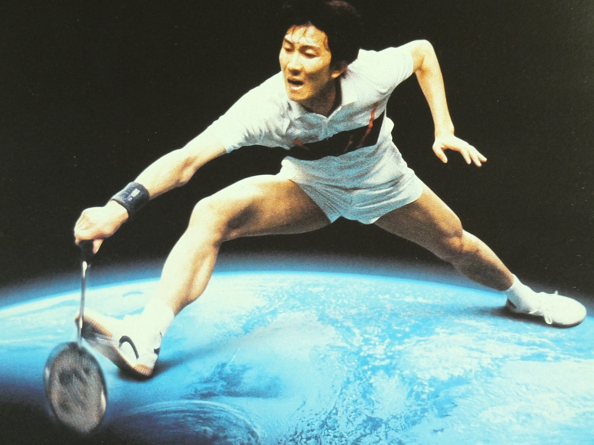 Original Vintage Olympic Spanish Barcelona 1992 Badminton Poster shuttlecock NASA world Olympiad sport wall art 1990s