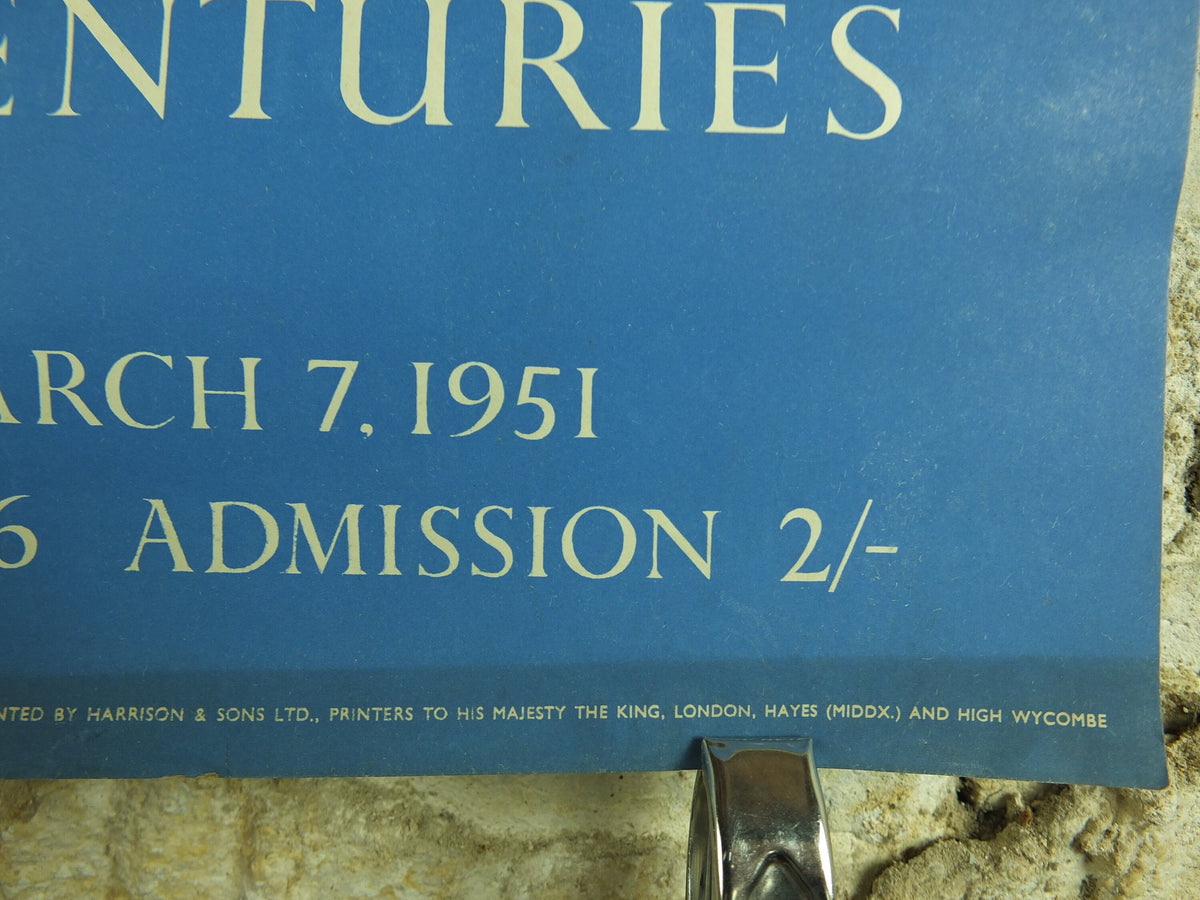 Original Vintage Royal Academy of Arts Poster Holbien and Masters 16C 17C Lady Squirrel Starling gallery exhibition wall art 1950s
