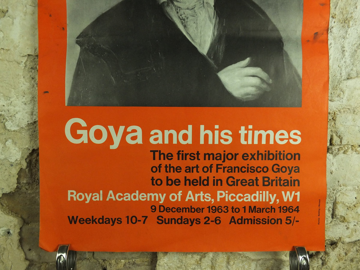Original Vintage Royal Academy of Arts Poster Francisco Goya The Duke of Fernan Nunez old masters artist gallery exhibition wall art 1960s