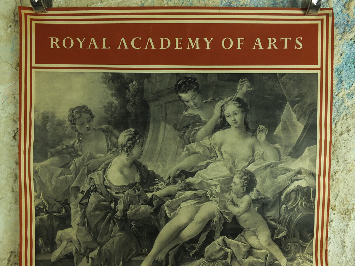 Original Vintage Royal Academy of Arts Poster Toilet of Venus European Masters of the 18C Francois Boucher gallery exhibition wall art 1950s