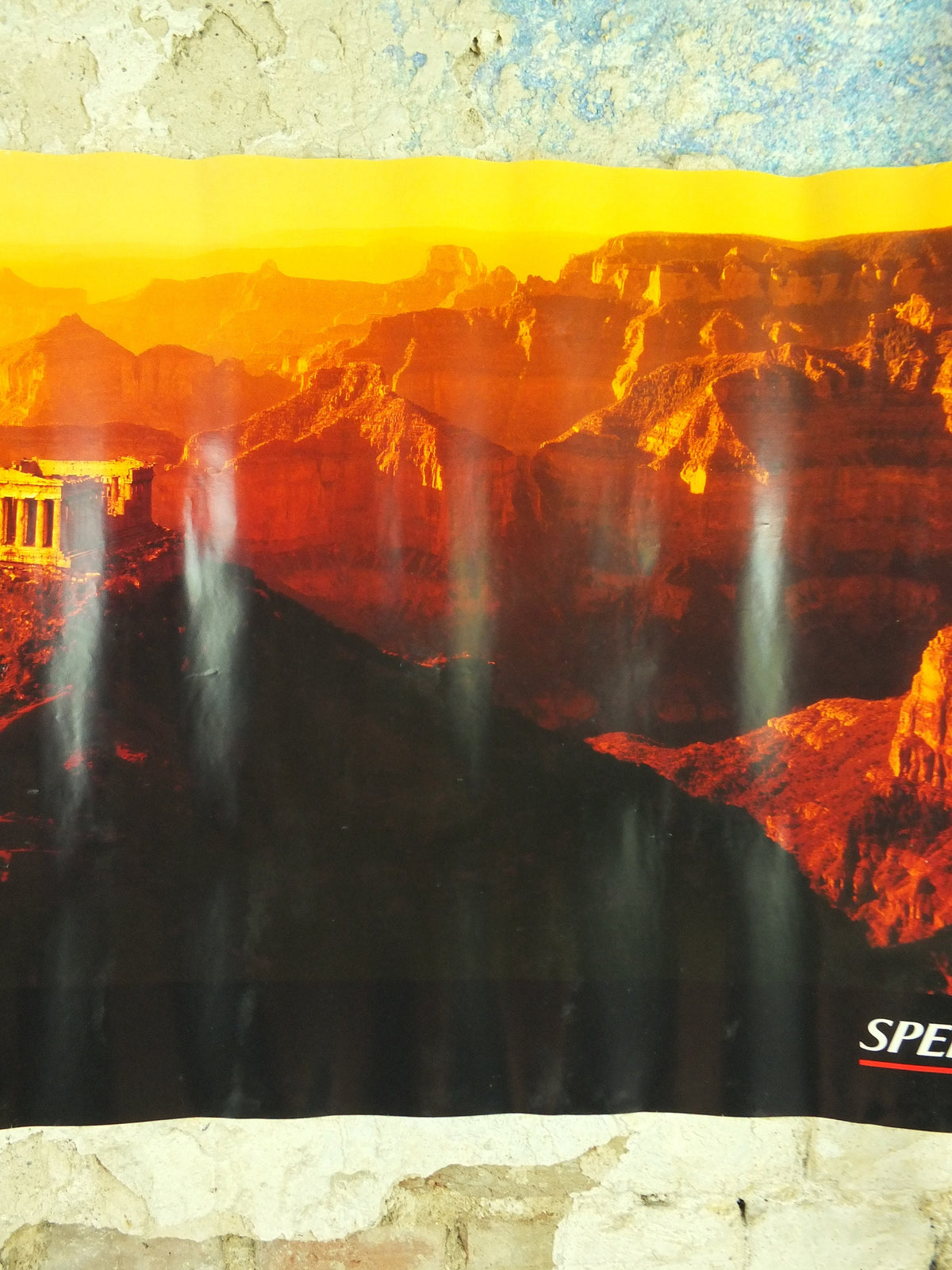 Original Vintage BA Speedwing travel Poster British Airways Greece Greek Parthenon tourism vacation wall art 1990s