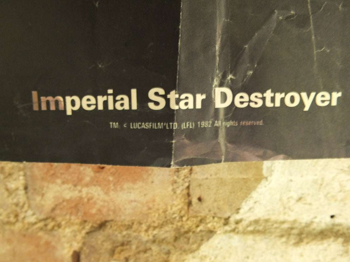 Original Vintage Star Wars Imperial Star Destroyer 1982 Scanlite Empire Strikes Back Lucasfilm wall art cinema film memorabilia