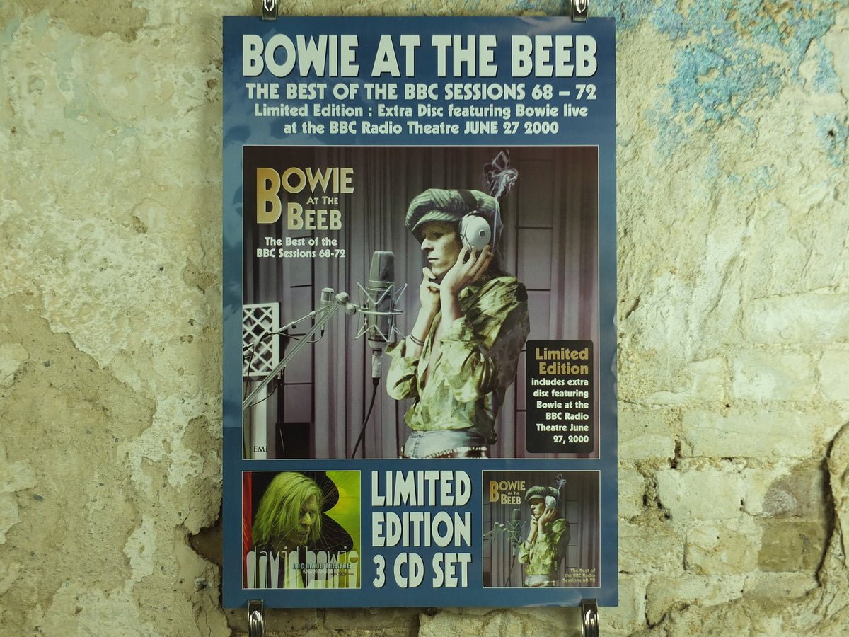 Original Vintage Bowie at the Beeb Poster David BBC Sessions 1968 1972 record store CD Limited Edition music print wall art 1998 1990s