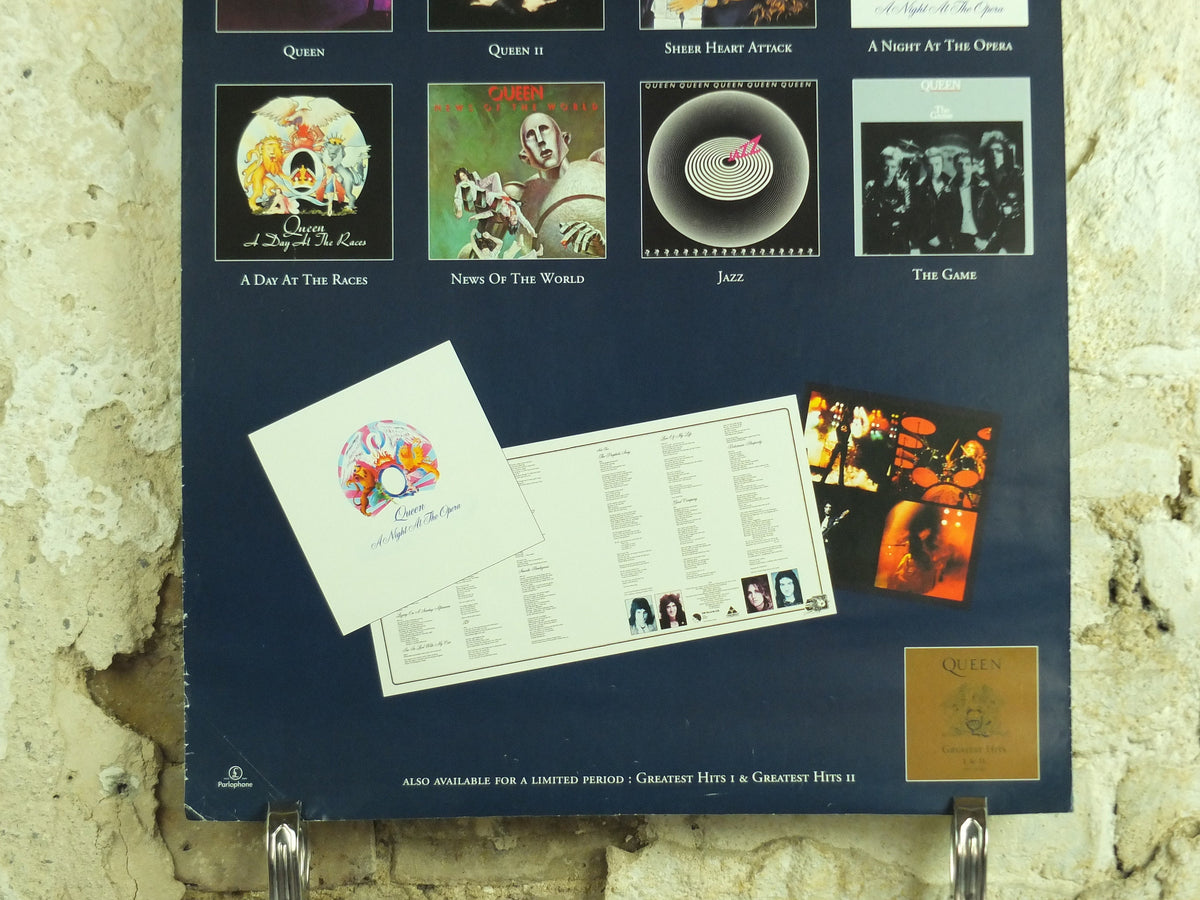 Original Vintage Queen Limited Edition Miniature Series Poster Freddie Mercury Brian May record store CD music print wall art 1998 1990s