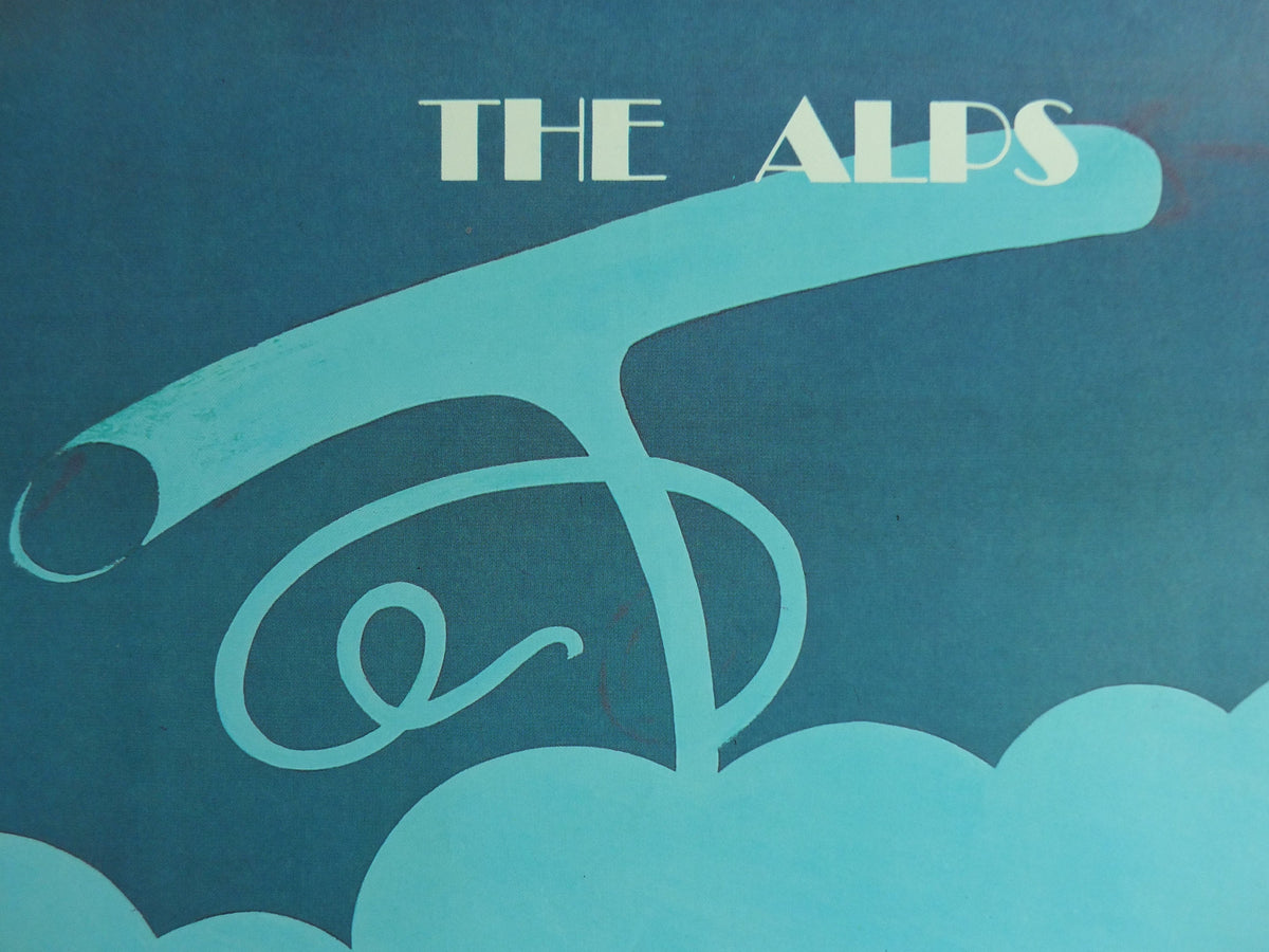 1981 Orient Express Poster, The Alps by Fix Masseau, French Alps Venice Simplon, art deco nouveau wall art decor