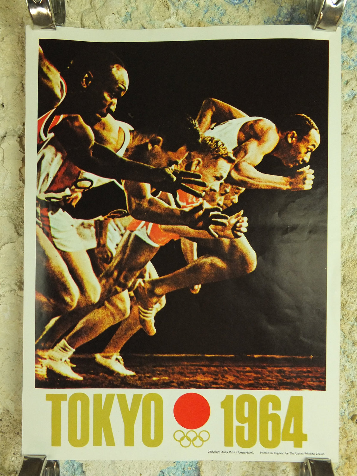Vintage Olympic Games Tokyo Japan Poster rings sports sport international summer wall art reprint 1970s