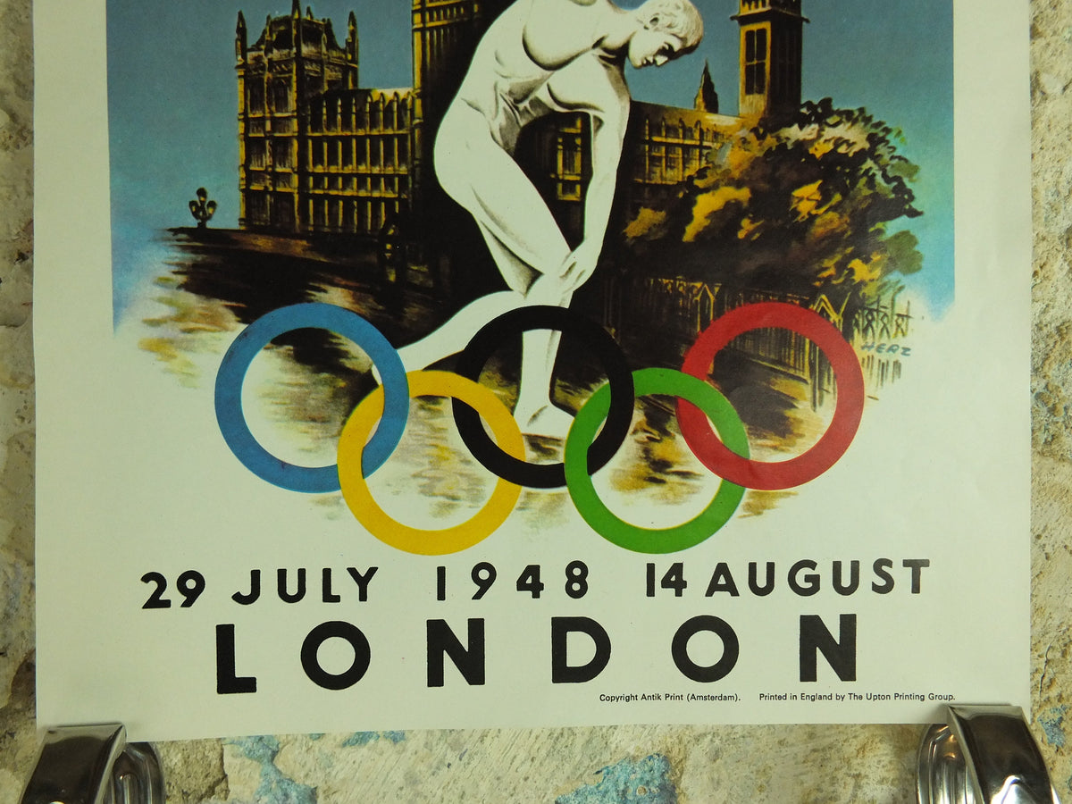 Vintage Olympic Games London Great Britain UK Poster rings sports sport international summer wall art reprint 1970s