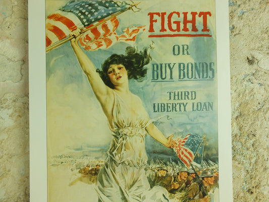 Vintage British Christy Girls Fight or buy Bonds Poster Imperial War Museum World War 1 WW1 Propaganda Poster reprint print wall art
