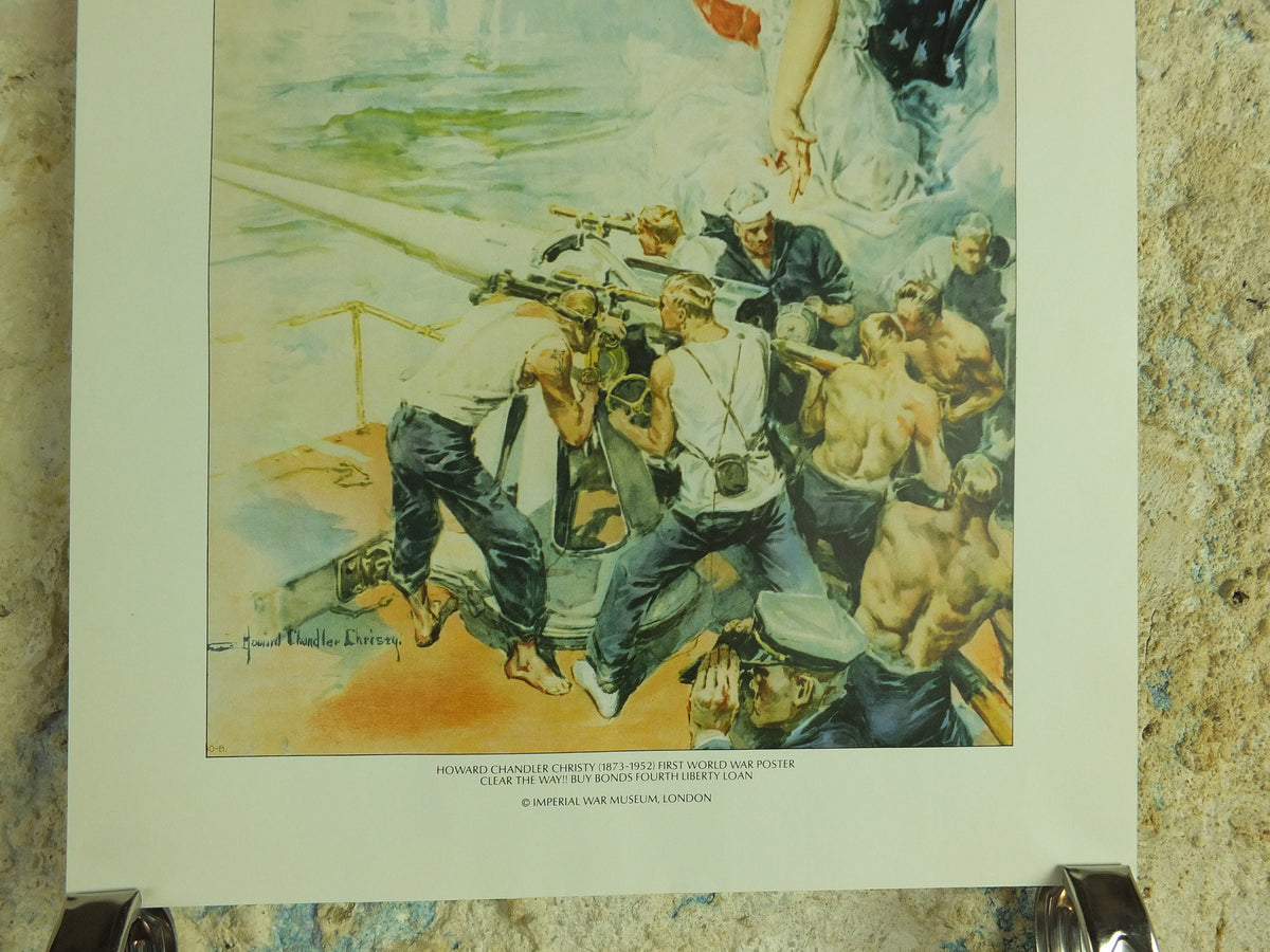 Vintage Christy Girls Clear the Way Poster liberty Imperial War Museum World War 1 WW1 Propaganda Poster reprint print wall art