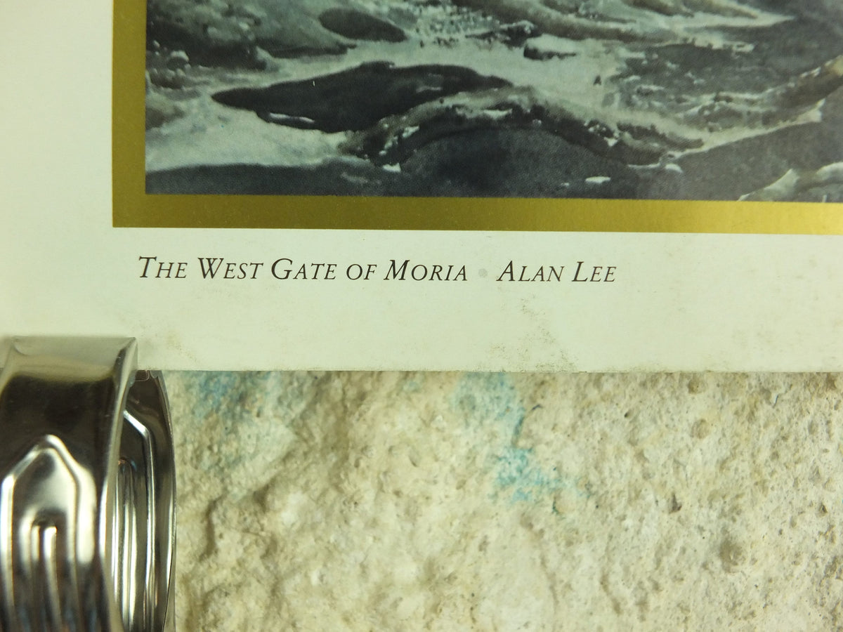 1994 The West Gate of Moria Poster, by Alan Lee, Lord of the Rings, Tolkien Centenary, Fellowship of Ring, illustration print wall art decor