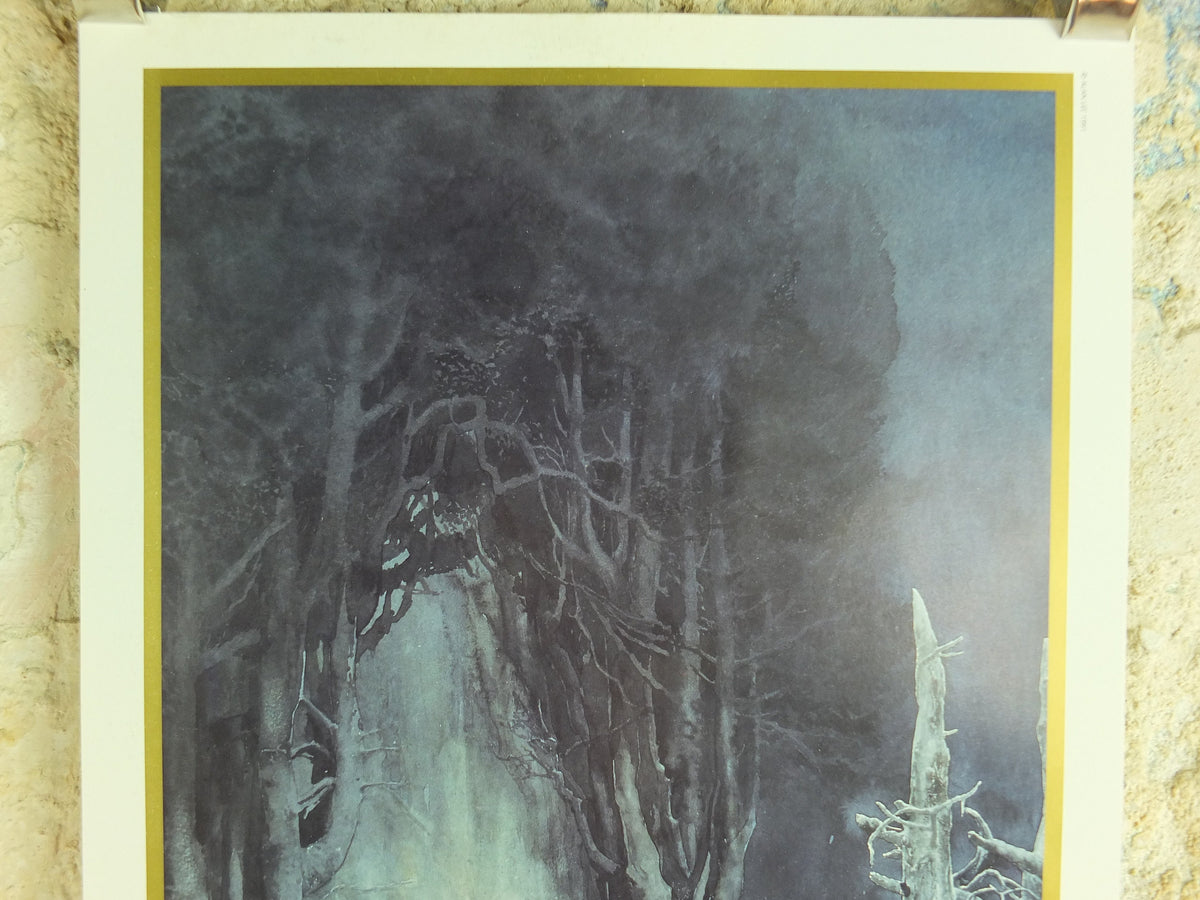 1994 The West Gate of Moria Poster, by Alan Lee, Lord of the Rings, Tolkien Centenary, Fellowship of Ring, illustration print wall art decor