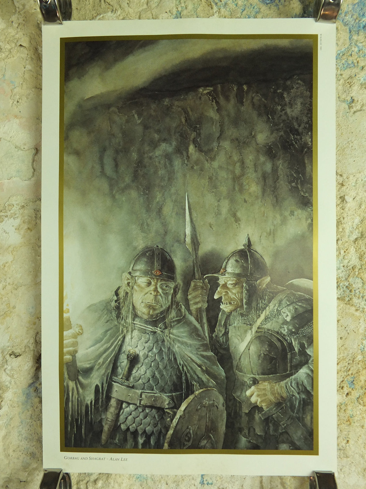 1994 Mordor Goblins and Orcs Poster, Gorbag and Shagrat by Alan Lee, Vintage Lord of the Rings, Tolkien Centenary, print wall art decor