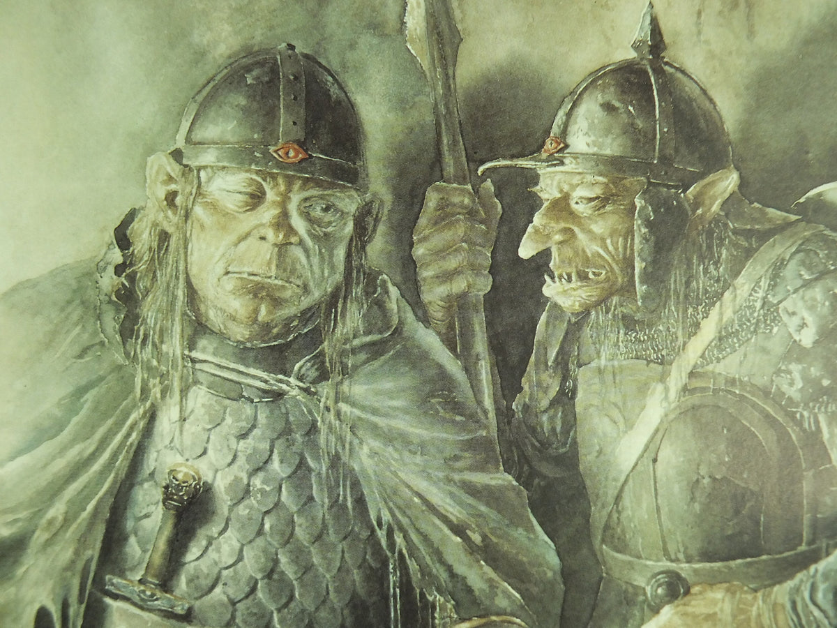 1994 Mordor Goblins and Orcs Poster, Gorbag and Shagrat by Alan Lee, Vintage Lord of the Rings, Tolkien Centenary, print wall art decor