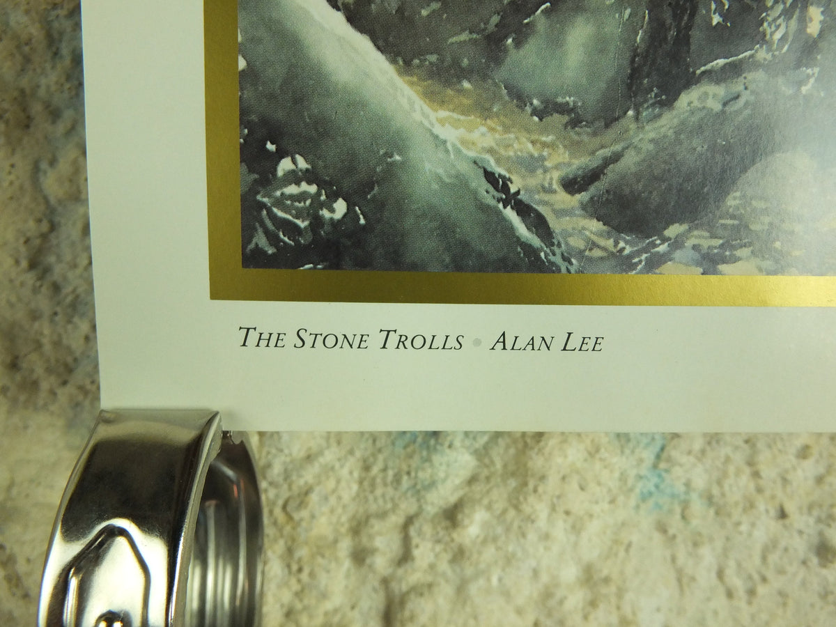 1994 The Stone Trolls Poster, by Alan Lee, Vintage Lord of the Rings, Tolkien Centenary, Fellowship Ring, illustration print wall art decor