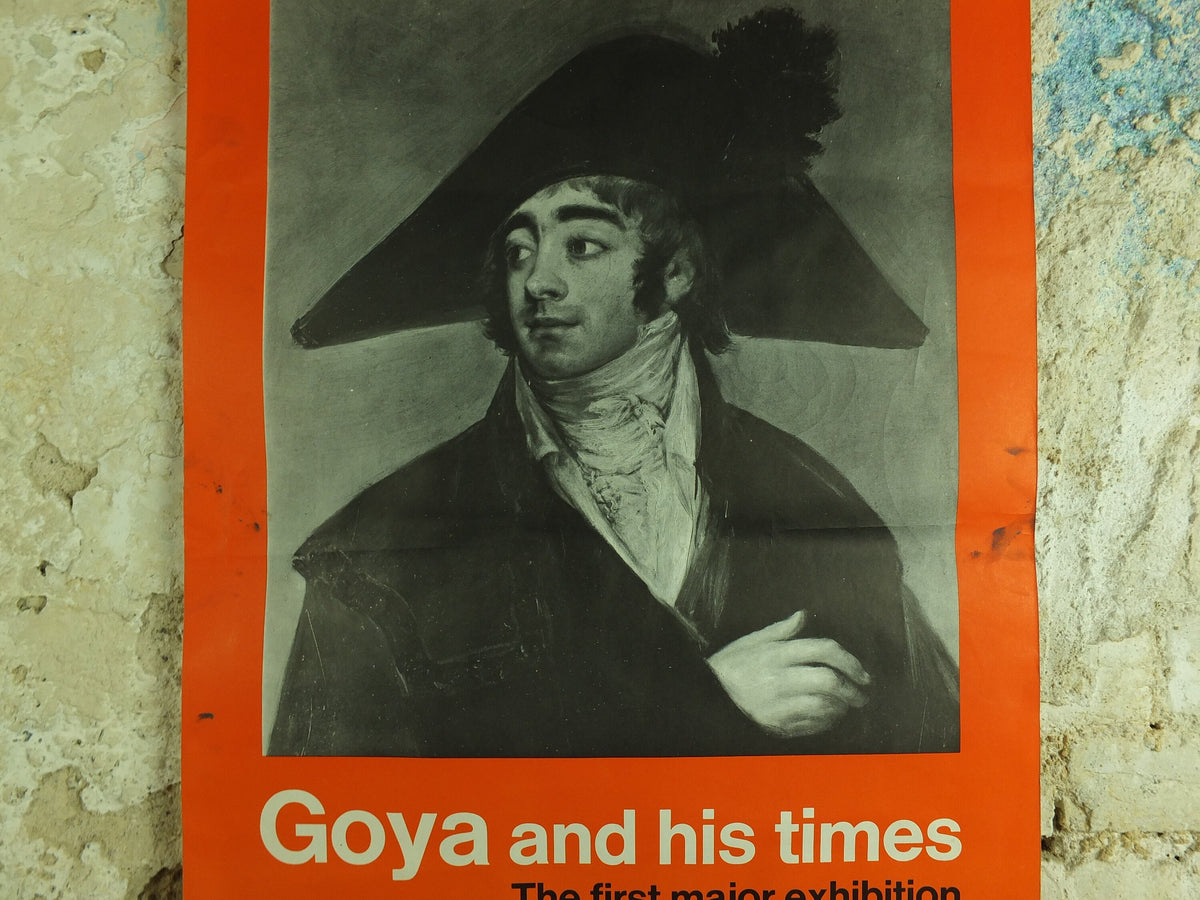 Original Vintage Royal Academy of Arts Poster Francisco Goya The Duke of Fernan Nunez old masters artist gallery exhibition wall art 1960s