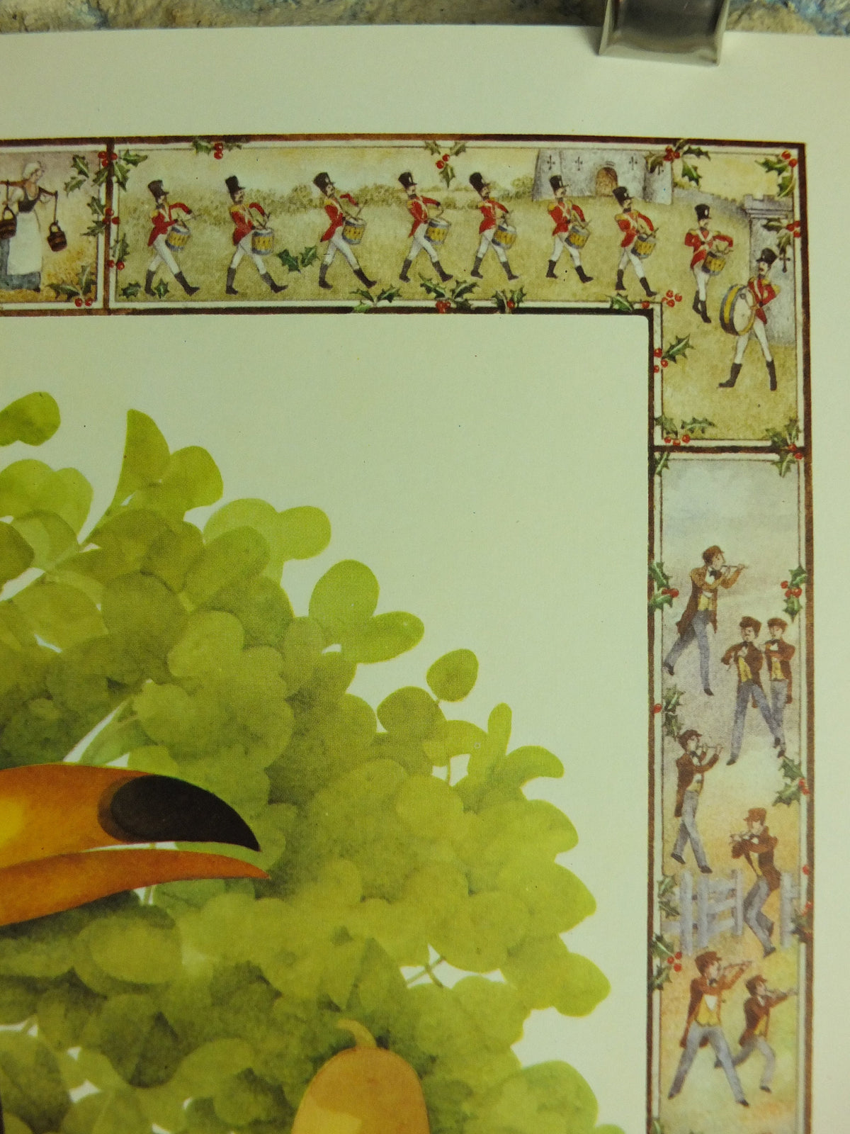 Original Vintage Guinness Toucan Poster, Toucan in a Pear Tree, 12 Days Christmas, advertising Irish stout beer print wall art decor 1970s