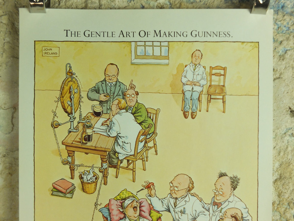 Original Vintage Gentle Art of Making Guinness Poster Training of Quality Tester advertising ale Irish stout beer print wall art retro 1980s