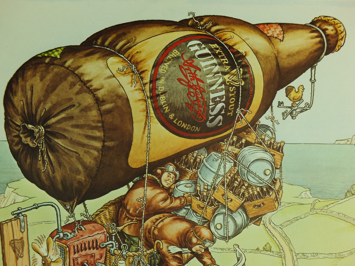 Original Vintage Gentle Art of Making Guinness Poster Delivering the Guinness advertising ale Irish stout beer print wall art retro 1980s